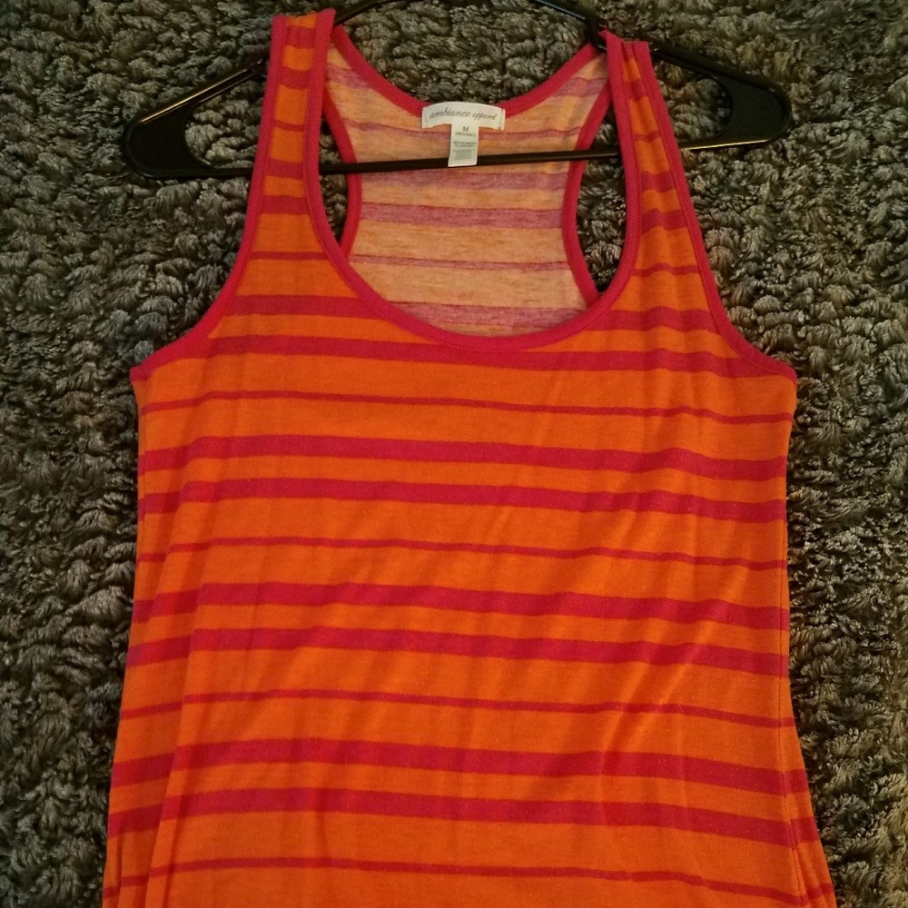 Pink & orange maxi dress